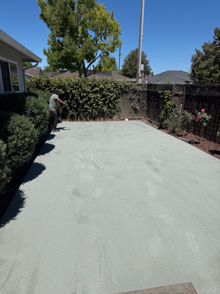 Step 3: Weed barrier and decomposed granite base layer — Deluxe Building Services